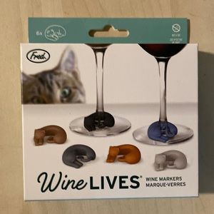 Fred Cat Wine Markers Set of 6